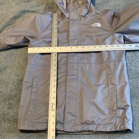 The North Face Jacket M 10/12 Youth Dryvent Gray Hoodie Windbreaker Full Zip - Picture 16 of 16